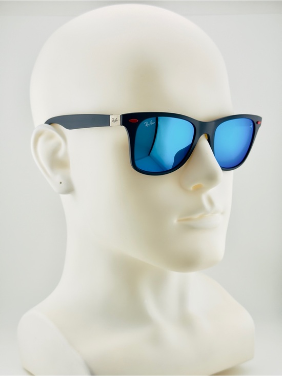 Ray-Ban Other - Ray-Ban Scuderia Ferrari Sunglasses RB4195M Matte Gray Frame Blue Mirror Lenses